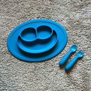 ezpz suction dinner plate & utensils